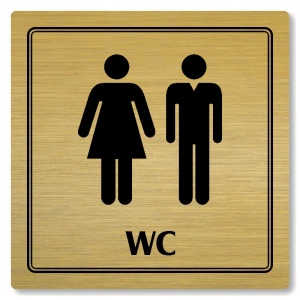 WC společné, 100x100mm, zlatá, Utah